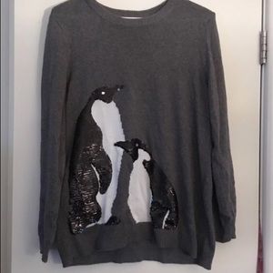 Sequin Penguin sweater